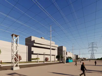 Powerline Safety Net 3D model