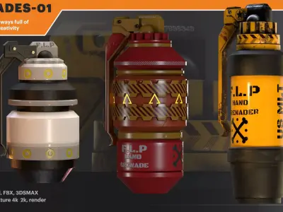  grenades01 Low-poly 3D model