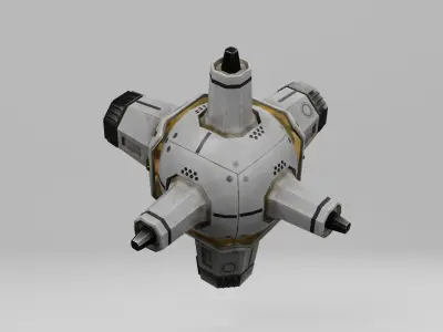 Sci-Fi Bomb Low-poly 3D model