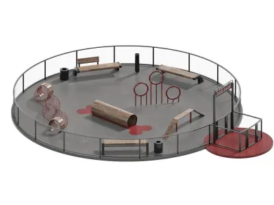 Dog walking area 1 3D model