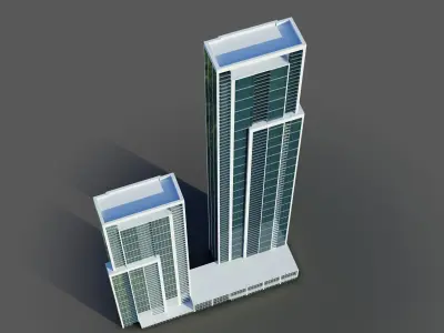 Forte towers - Dubai 3D model