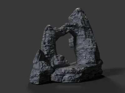 Rock Cliff Low-poly 3D model purchase
