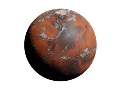 Mars planet Free low-poly 3D model