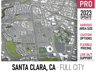Santa Clara Low-poly 3D model