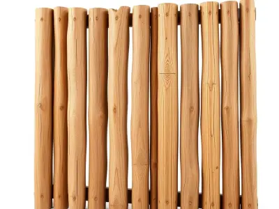 Rustic Wooden Fence model pack Low-poly 3D model