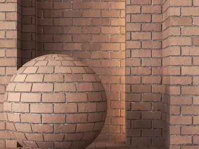 Brick Tile Flooring 4K - Seamless Texture