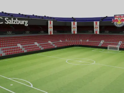 FC Salzburg Football Stadium Low-poly 3D model