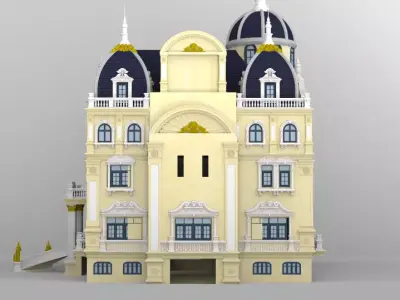 lau dai  Castle Low-poly 3D model