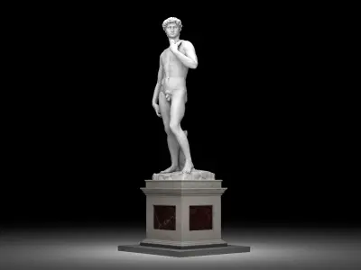 David by Michelangelo Low-poly 3D model