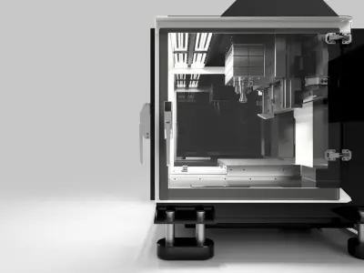 workbench size three axis cnc mill 3D print model