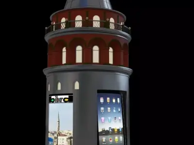 galata tower 3D model
