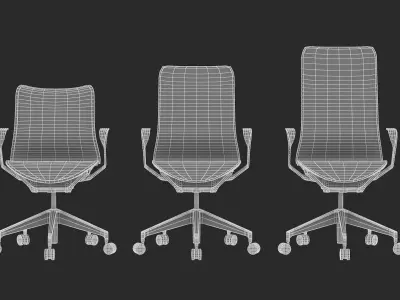 Herman Miller Cosm Chair Set 3D model