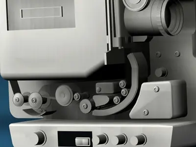 Projector movie 3D model