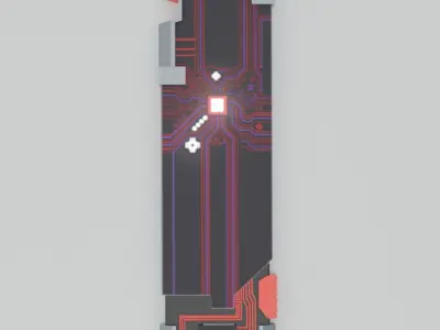 Cyberpunk Biochip 3D Model Free low-poly 3D model