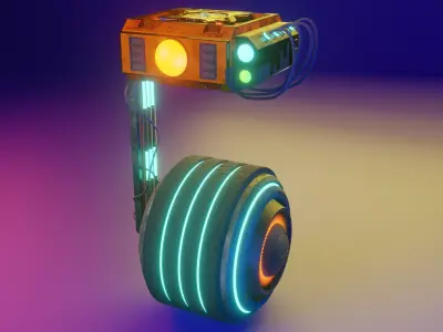 Robot BB-009  Low-poly 3D model