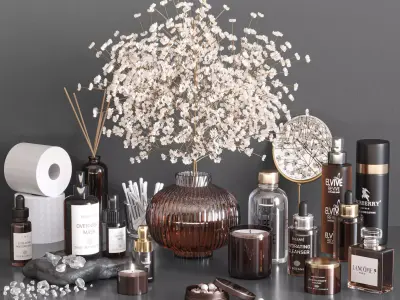 bathroom accessories 12 3D model