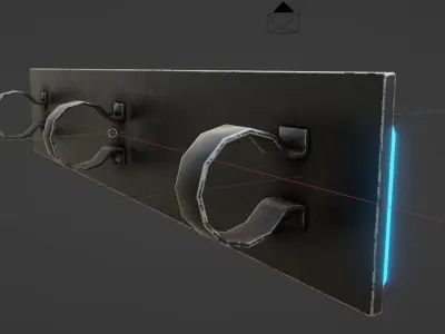 Cyberpunk Street Scene Street Sign 1 3D model