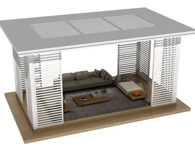 Wooden Pergolas 3D model