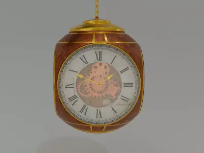 Spherical street clock 3D model