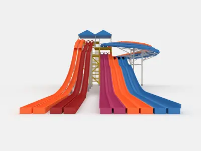 Waterpark Slide 14 3D model