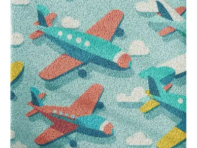 Kids Carpet Set 44 3D model