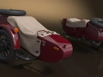  Ural Motorcycle Cradle Maroon Color 