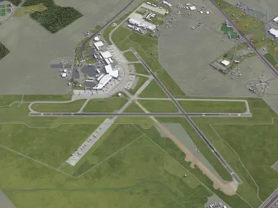 Buenos Aires - Ezeiza Airport - EZE Low-poly 3D model