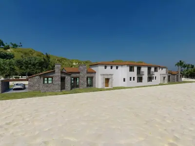 Casa Scene- Beach villa-modern house 3D model 6
