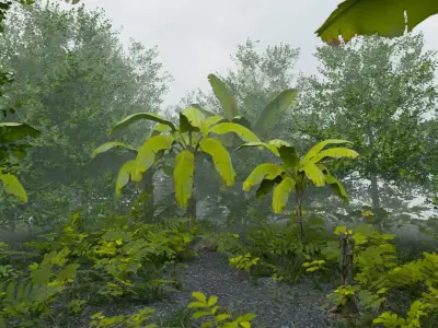 REALISTIC JUNGLE ENVIRONMENT 3D model