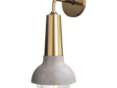 CAPPED CONCRETE SCONCE Low-poly 3D model