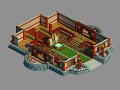 Gang Interior - Advanced Bookstore 3D model