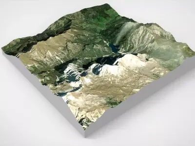 Lake Braies Dolomites South Tyrol Italy 3D model