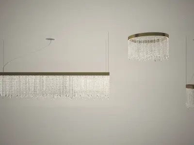 Crystal chandelier - Light4 ECLISSE collection 3D model