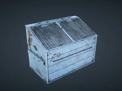 Bin Container Low-poly 3D model