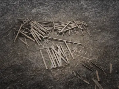 Wooden Ruins 02 3D model