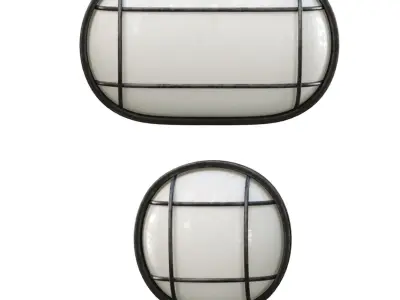 Industrial technical wall lamps  3D model