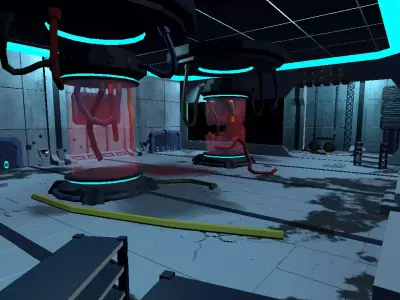 Modular Assets - Abandoned Science Lab Free low-poly 3D model