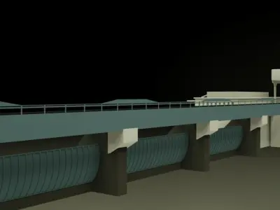 3D Printed Dam Architecture 3D print model