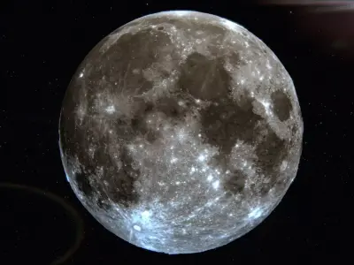 Detailed  photorealistic Moon  HIGH-poly  30K textures 3D model