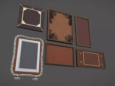 Plate Pack 03 Low-poly 3D model