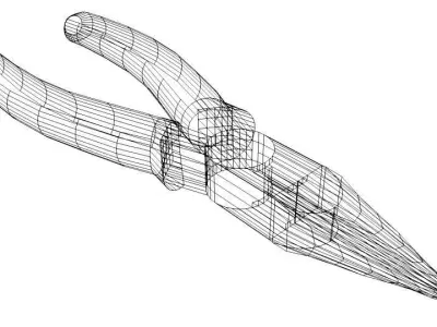 Mechanical Handtools - Long-nose Pliers 3D model