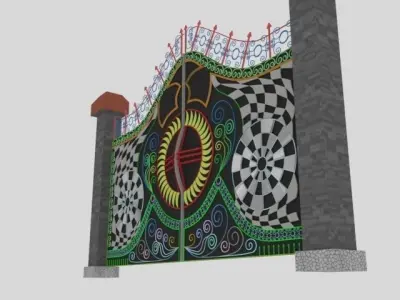 gate for house 3D model