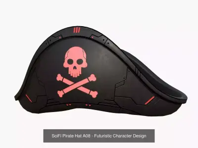 10 SciFi Pirate Hats Collection - Character Design 3D Model Pack
