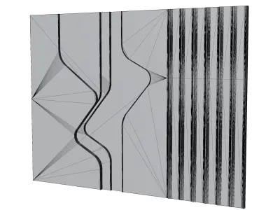 Wall Panel Low-poly 3D model