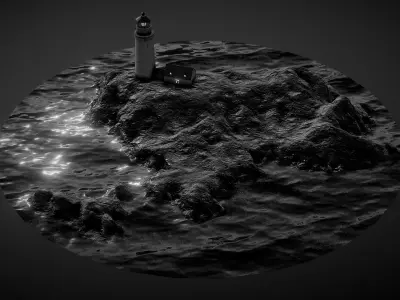 Lighthouse Low-poly 3D model 5