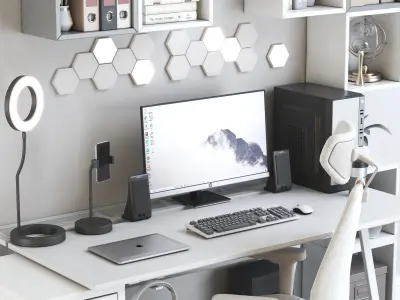 Office workplace 140 3D model