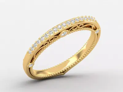 Gemstone Ring 3D Print Model 3D print model