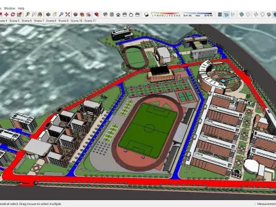 Sketchup School and University L7 3D model