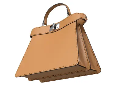 Fendi Peekaboo Bag Brown Low-poly 3D model