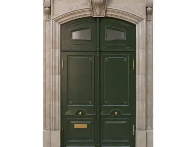 Entrance classic door 02  3D model